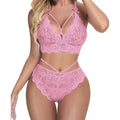Women Lingerie Set Lace Teddy Strap Babydoll Bodysuit with G