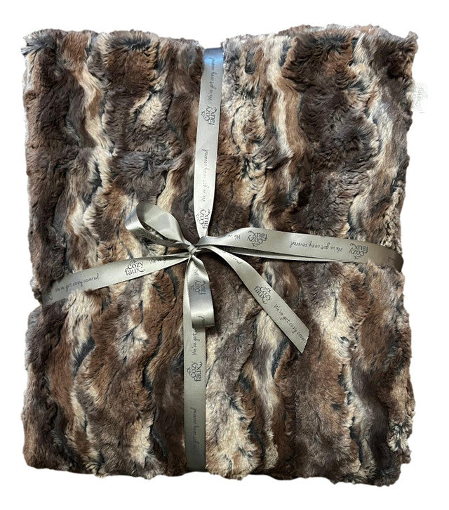 Chocolate Modern Luxe Couture Throw